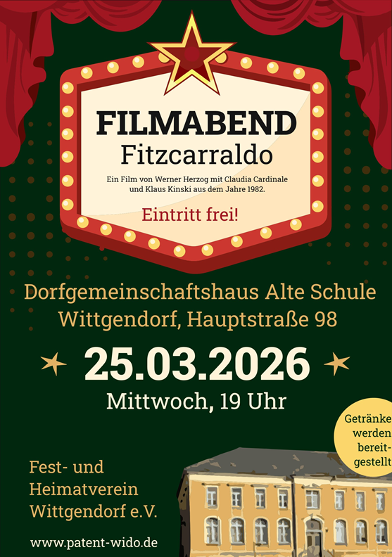 Mittwoch, 25. März, 19 Uhr – Filmabend „Fitzcarraldo“